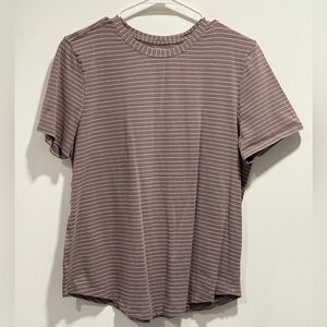 Lululemon love crew dusted lavender striped tee shirt